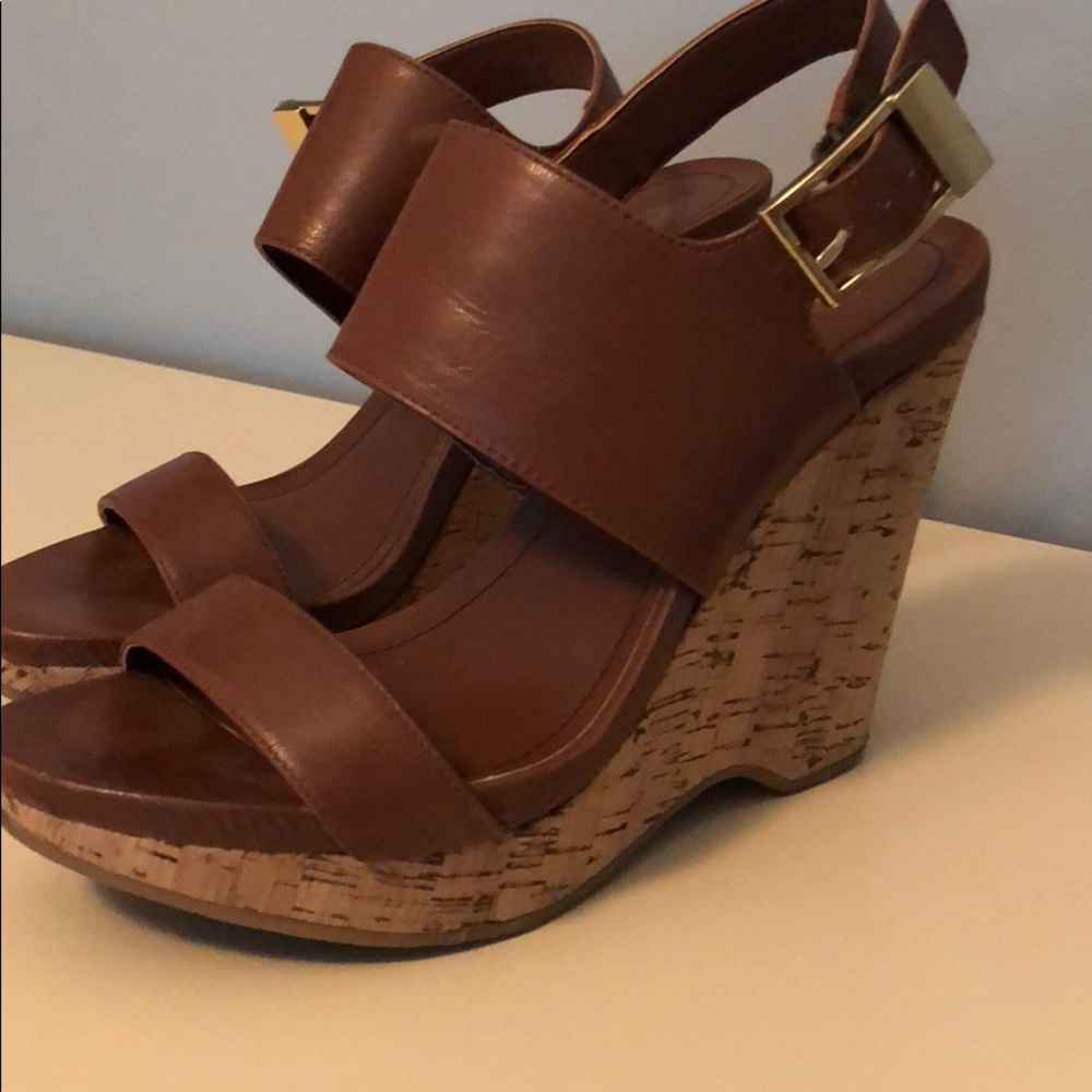 Calvin Klein brown wedges - Picture 3 of 5
